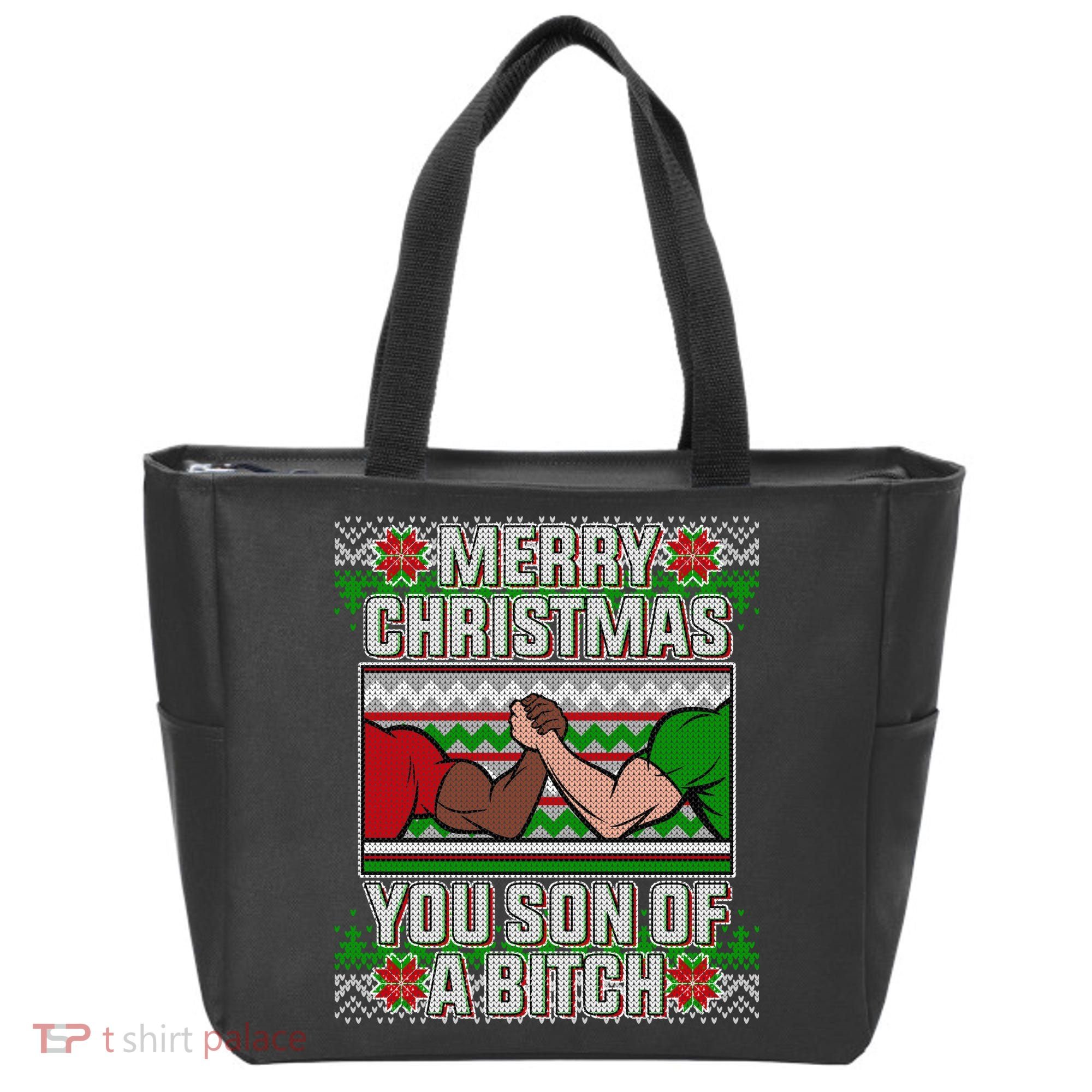 Merry Christmas You Son Of A Btch Ugly Sweater Tote Bag