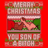 Merry Christmas You Son Of A Btch Ugly Sweater Santa Hat thumb 1