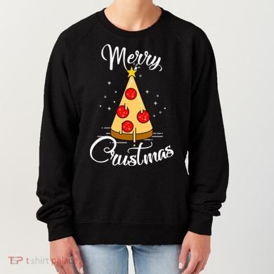 Merry Chrustmas Funny Christmas Pizza Women's Sweatshirt