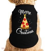 Merry Chrustmas Funny Christmas Pizza Doggie Tank thumb 0