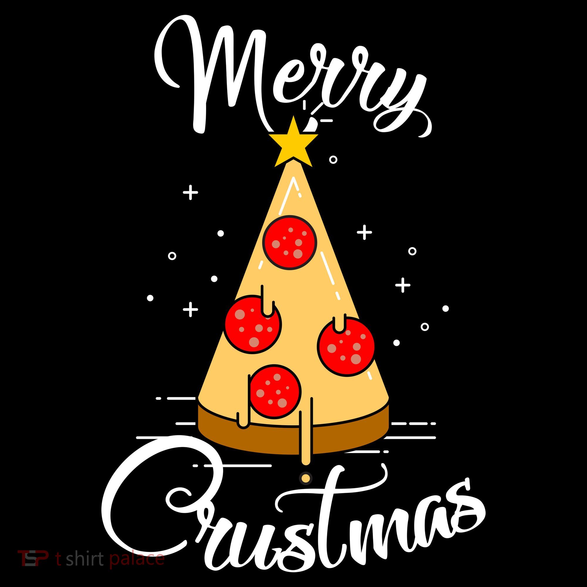 Merry Chrustmas Funny Christmas Pizza Doggie Tank