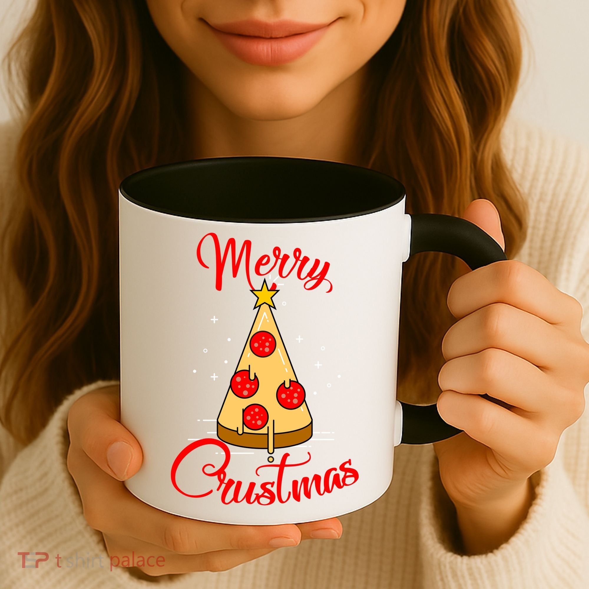 Merry Chrustmas Funny Christmas Pizza Coffee Mug