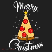 Merry Chrustmas Funny Christmas Pizza Hat thumb 2