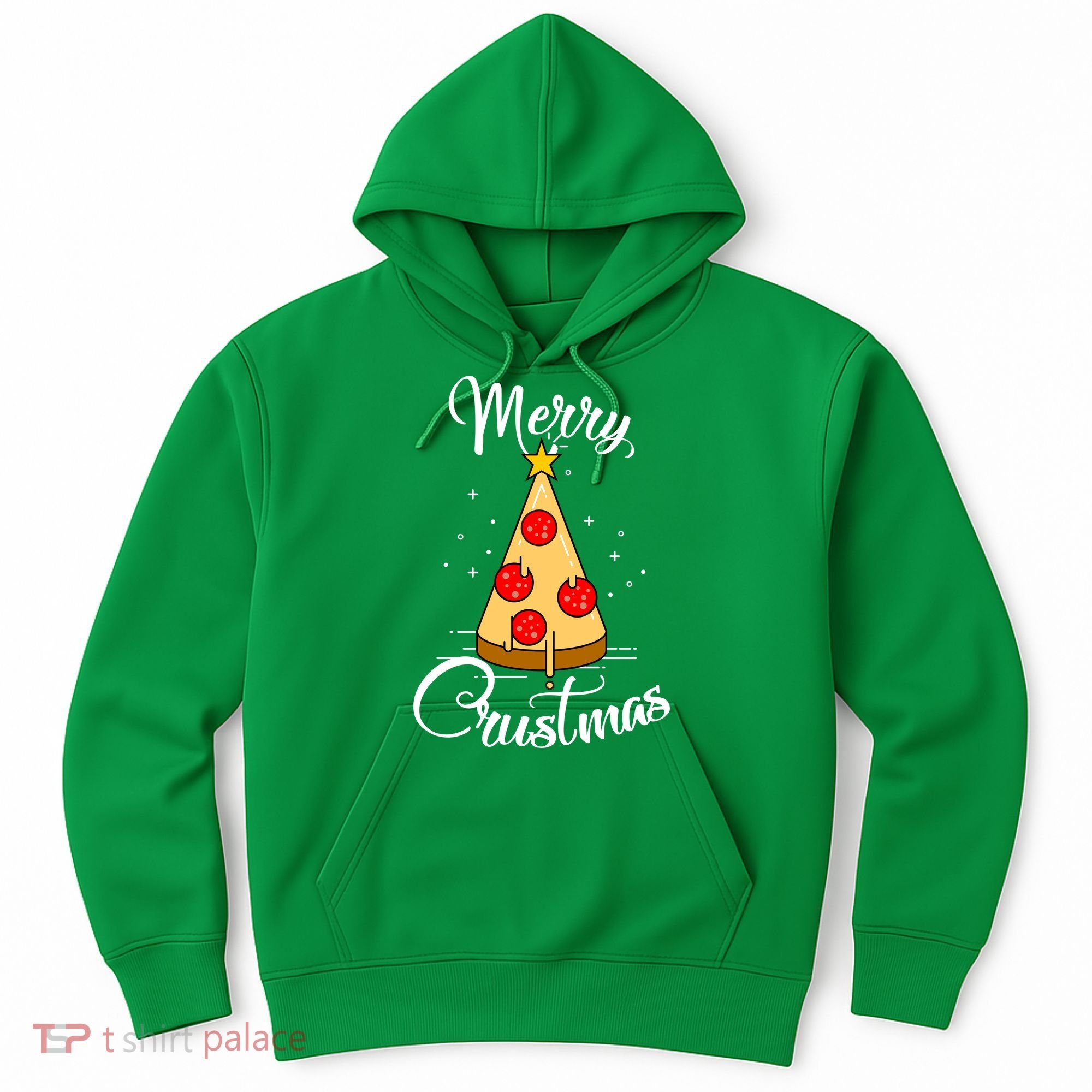 Merry Chrustmas Funny Christmas Pizza Hoodie