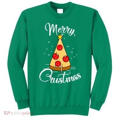 Merry Chrustmas Funny Christmas Pizza Sweatshirt