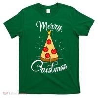 Merry Chrustmas Funny Christmas Pizza T-Shirt thumb 0