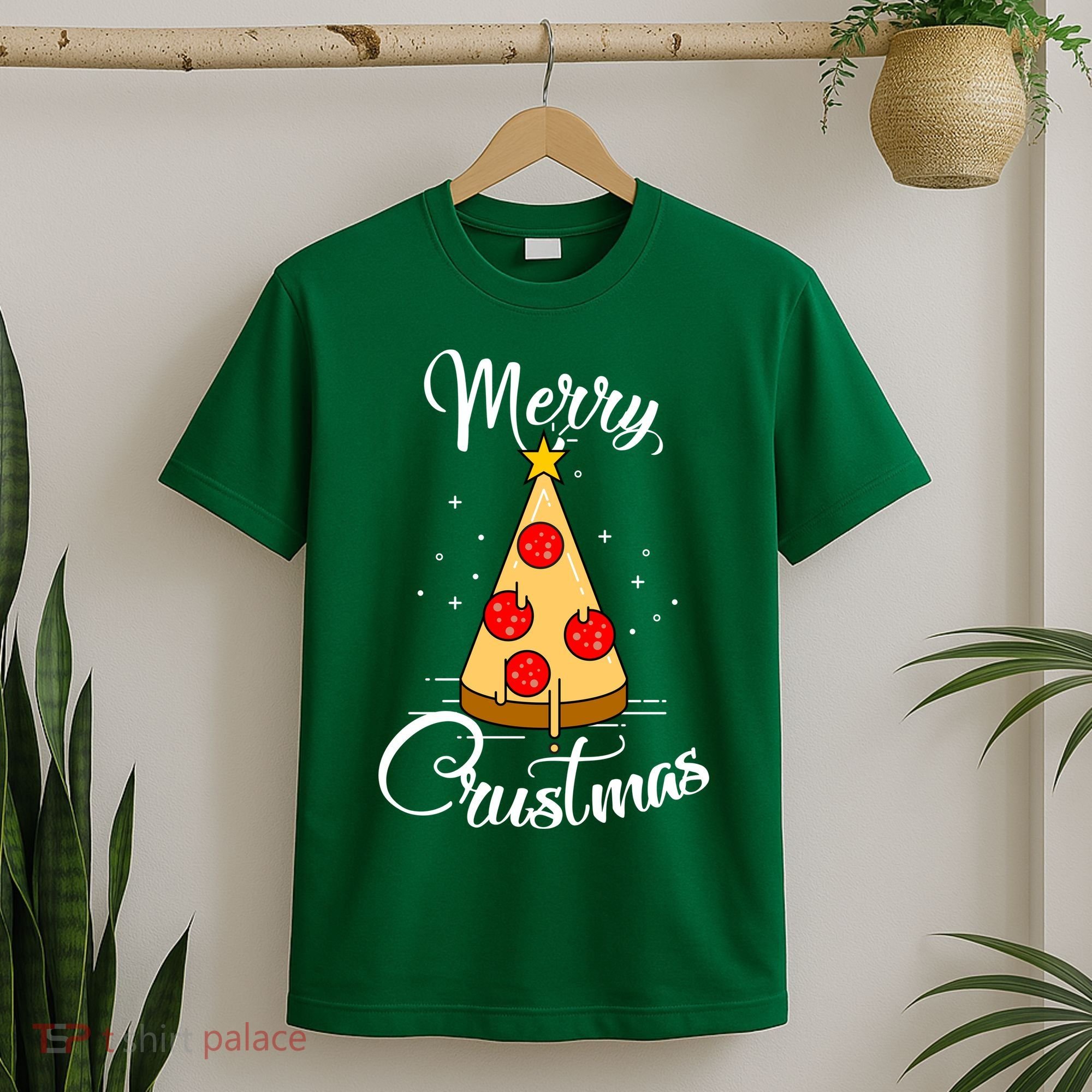 Merry Chrustmas Funny Christmas Pizza T-Shirt