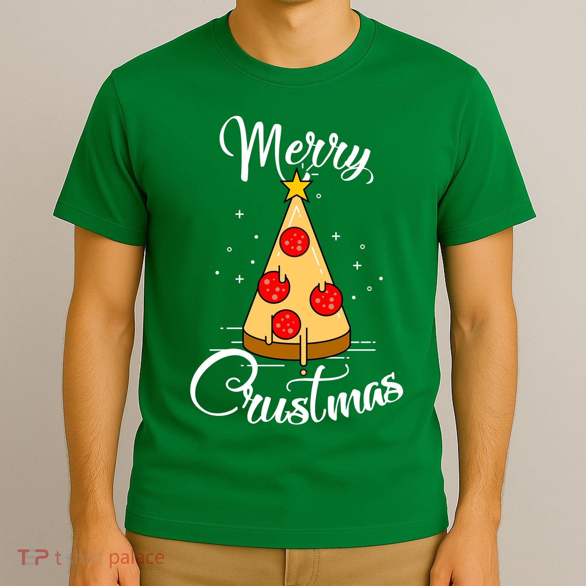 Merry Chrustmas Funny Christmas Pizza T-Shirt