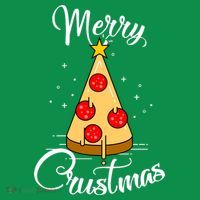 Merry Chrustmas Funny Christmas Pizza T-Shirt thumb 7