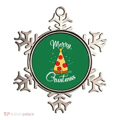 Merry Chrustmas Funny Christmas Pizza Ornament