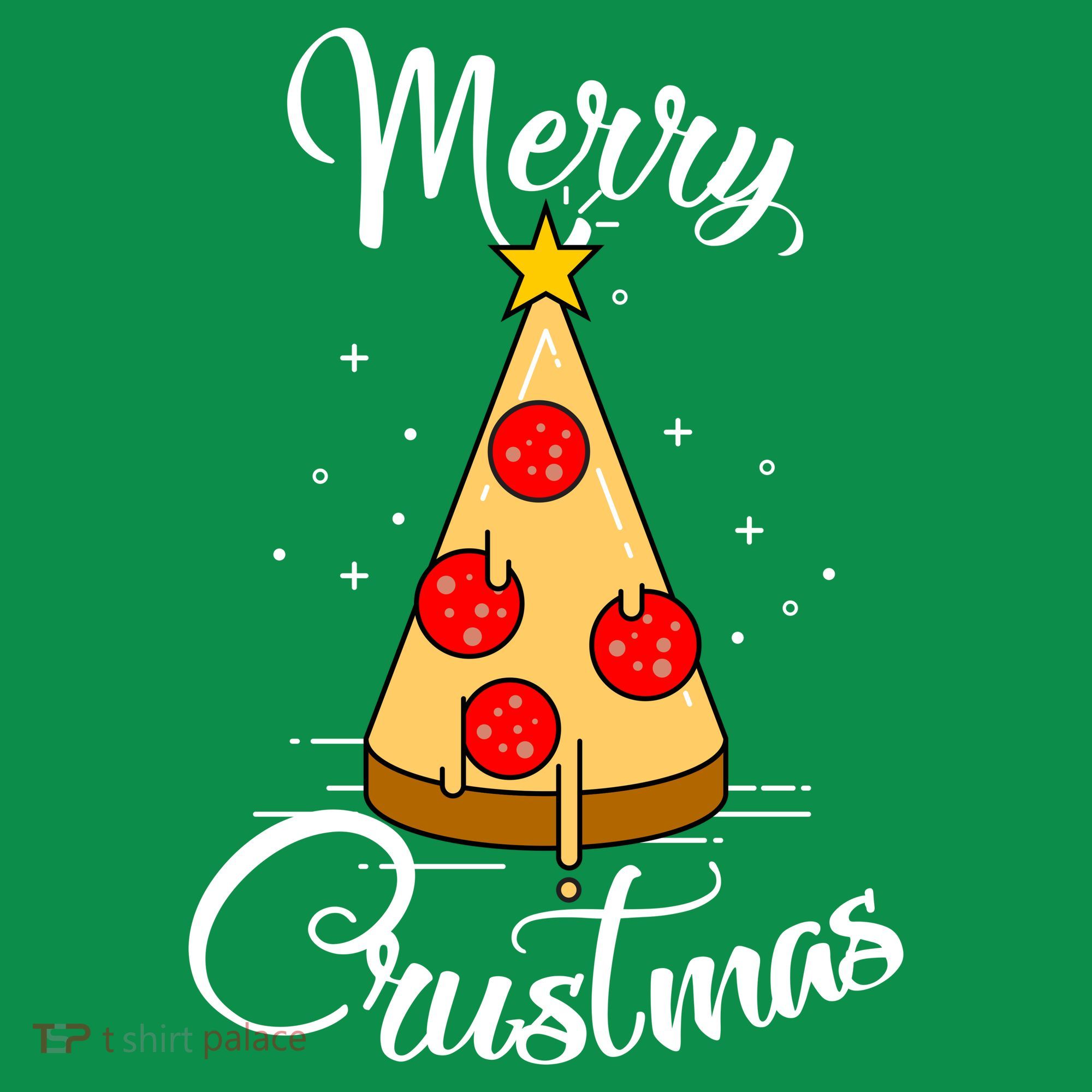 Merry Chrustmas Funny Christmas Pizza Ornament