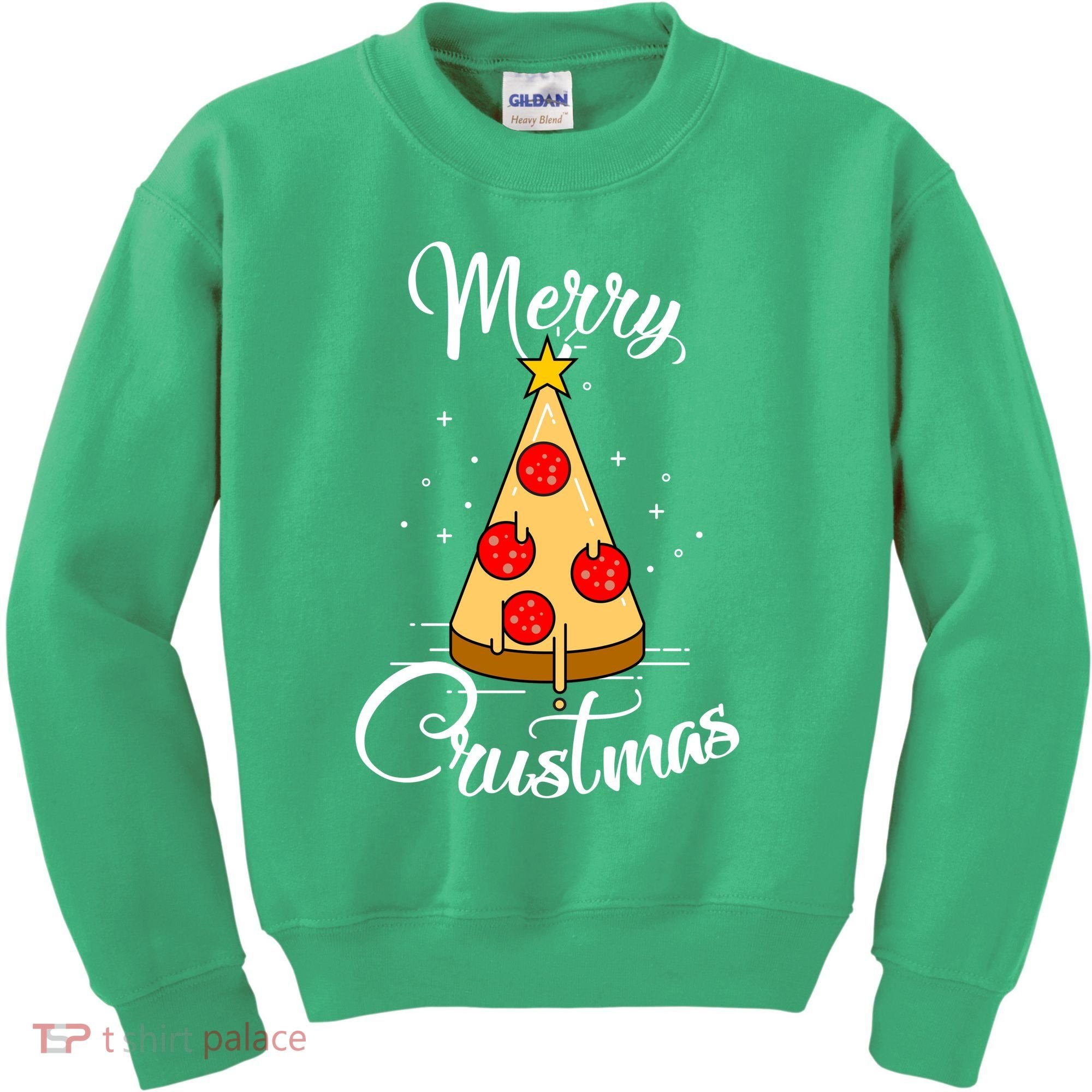 Merry Chrustmas Funny Christmas Pizza Kids Sweatshirt