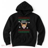 Merry Corgmas Ugly Christmas Hoodie thumb 0