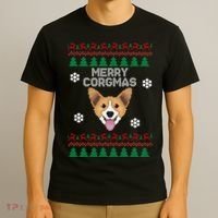 Merry Corgmas Ugly Christmas T-Shirt thumb 3