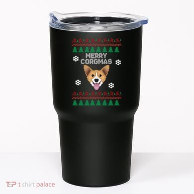 Merry Corgmas Ugly Christmas Tumbler