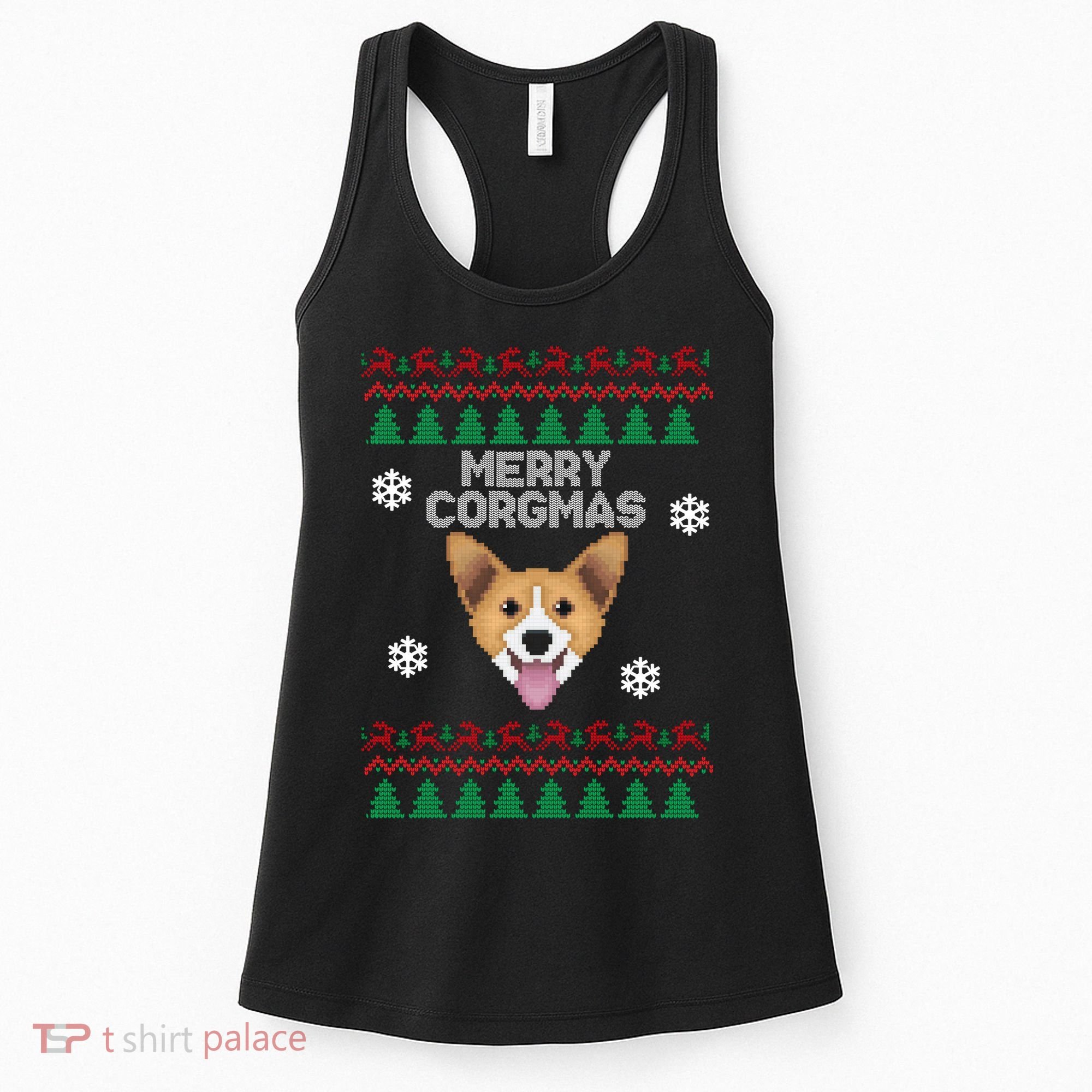 Merry Corgmas Ugly Christmas Women's Tank Top
