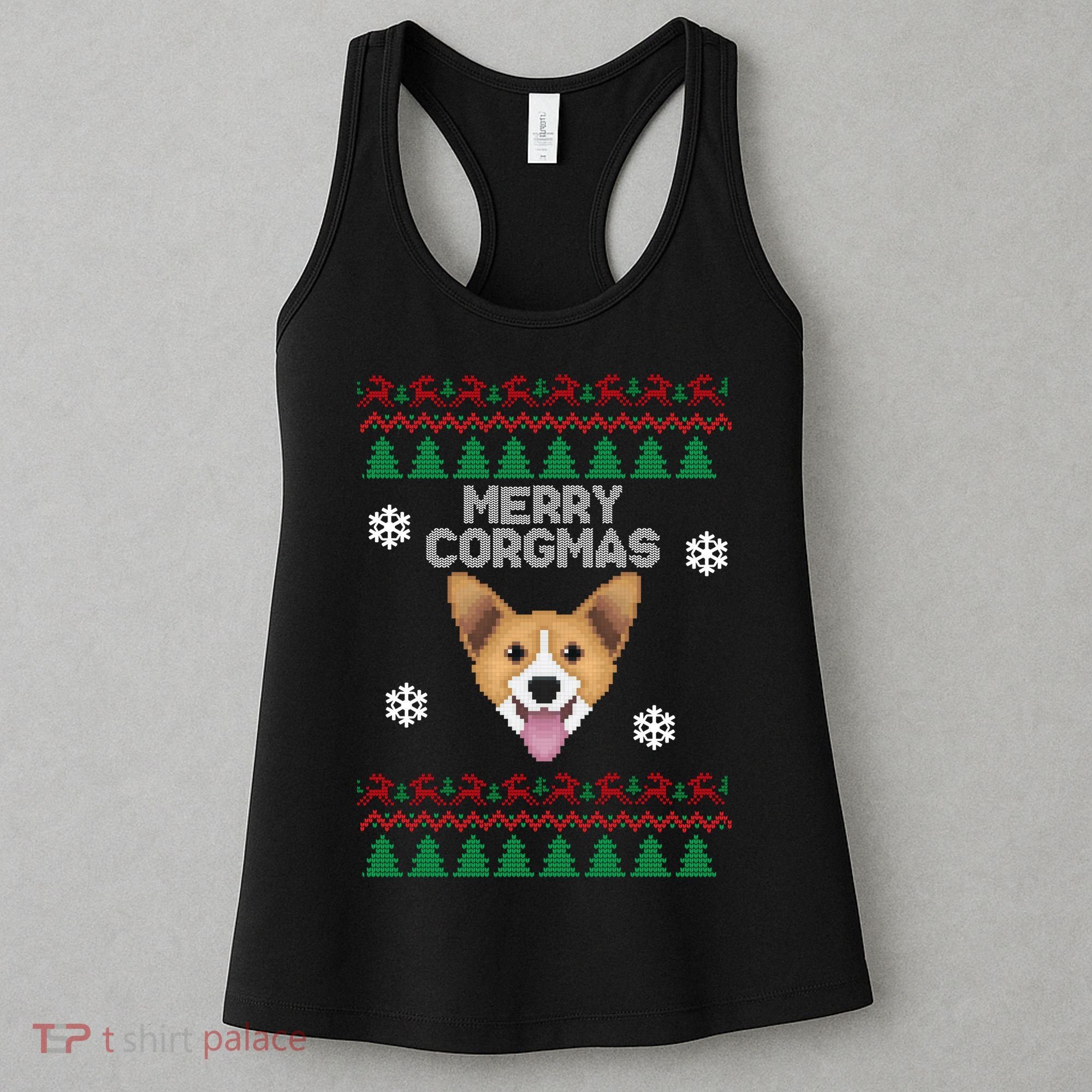 Merry Corgmas Ugly Christmas Women's Tank Top