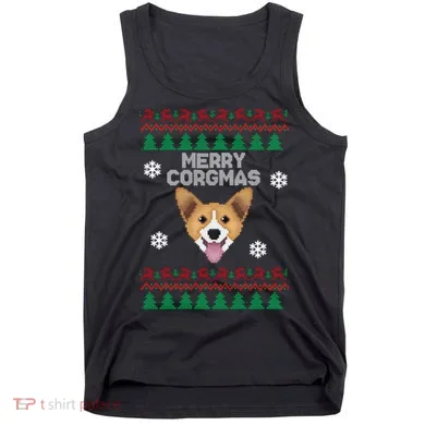Merry Corgmas Ugly Christmas Tank Top