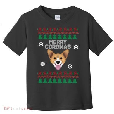 Merry Corgmas Ugly Christmas Toddler T-Shirt