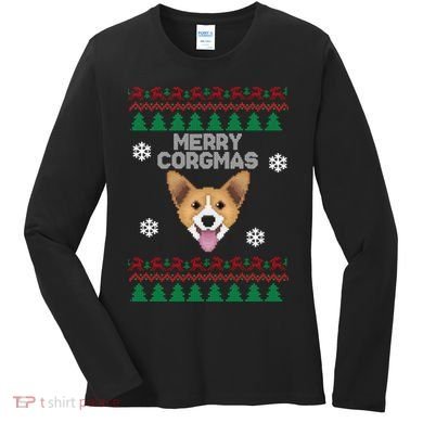 Merry Corgmas Ugly Christmas Women's Long Sleeve Shirt