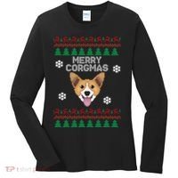Merry Corgmas Ugly Christmas Women's Long Sleeve Shirt thumb 0