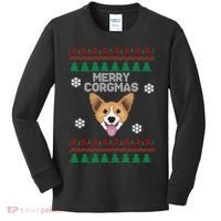 Merry Corgmas Ugly Christmas Kids Long Sleeve Shirt thumb 0
