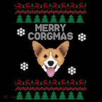 Merry Corgmas Ugly Christmas Kids Long Sleeve Shirt thumb 2