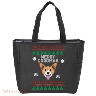 Merry Corgmas Ugly Christmas Tote Bag