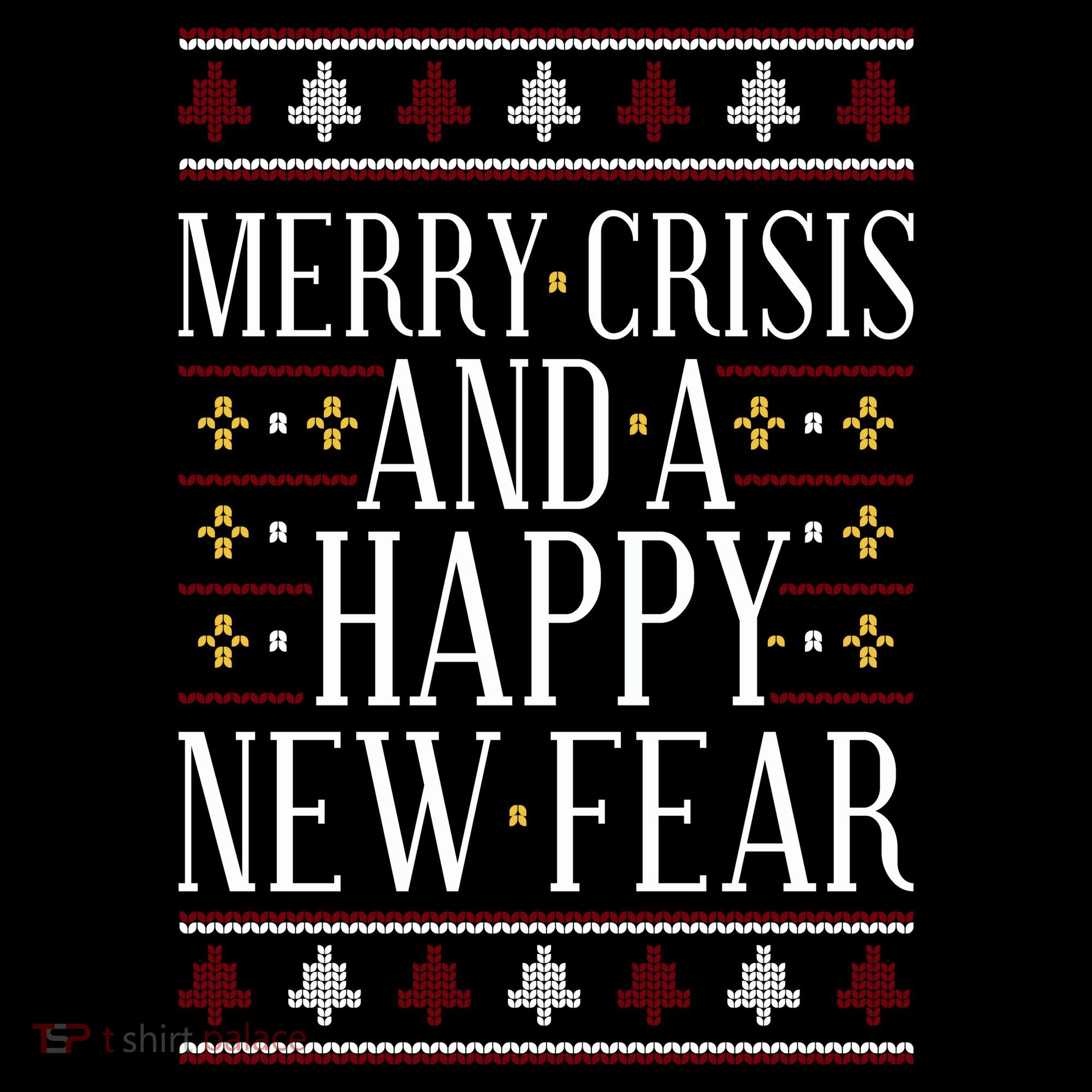 Merry Crisis Ugly Christmas Sweater Bucket Hat
