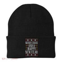 Merry Crisis Ugly Christmas Sweater Beanie thumb 0