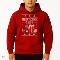 Merry Crisis Ugly Christmas Sweater Hoodie thumb 2