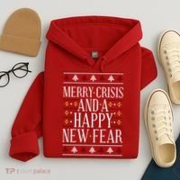 Merry Crisis Ugly Christmas Sweater Hoodie thumb 4