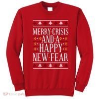 Merry Crisis Ugly Christmas Sweater Sweatshirt thumb 0