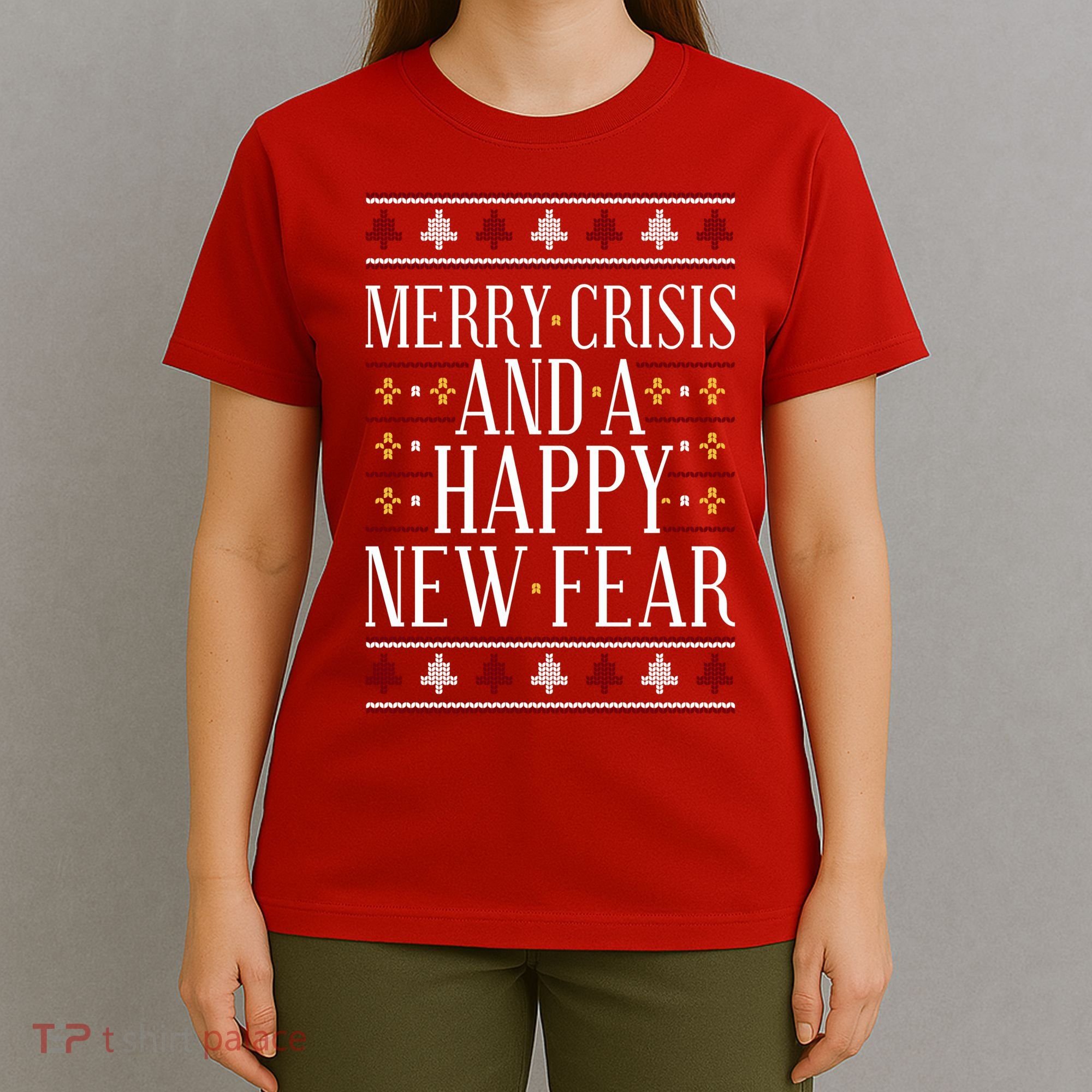 Merry Crisis Ugly Christmas Sweater T-Shirt