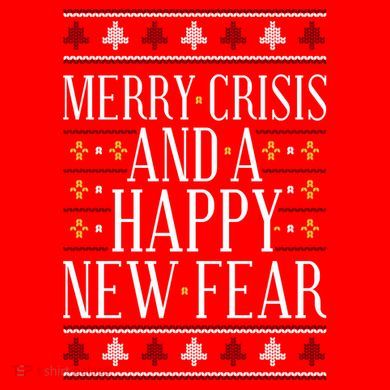 Merry Crisis Ugly Christmas Sweater Tote Bag