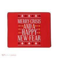 Merry Crisis Ugly Christmas Sweater Mousepad thumb 0
