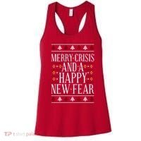 Merry Crisis Ugly Christmas Sweater Women's Tank Top thumb 0