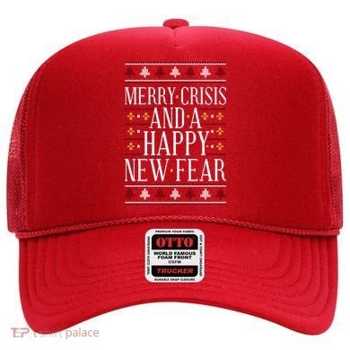 Merry Crisis Ugly Christmas Sweater Hat