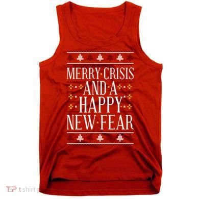 Merry Crisis Ugly Christmas Sweater Tank Top