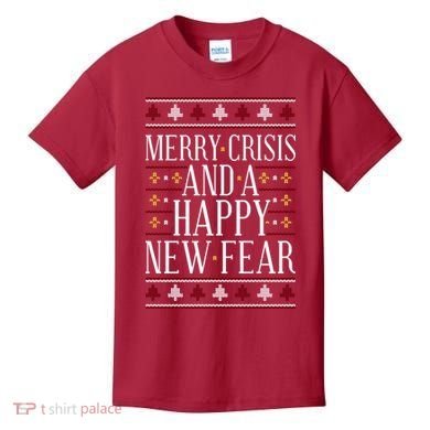Merry Crisis Ugly Christmas Sweater Kids T-Shirt