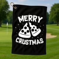 Merry Crustmas Golf Towel thumb 1