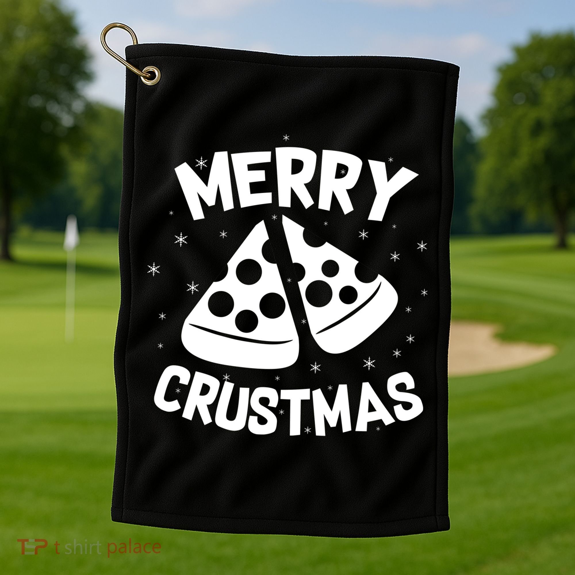 Merry Crustmas Golf Towel