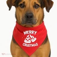 Merry Crustmas USA-Made Doggie Bandana thumb 1