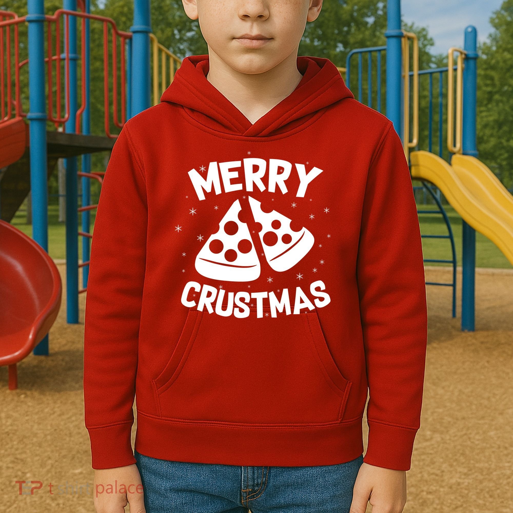 Merry Crustmas Kids Hoodie