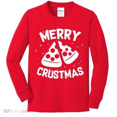 Merry Crustmas Kids Long Sleeve Shirt