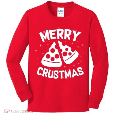 Merry Crustmas Kids Long Sleeve Shirt