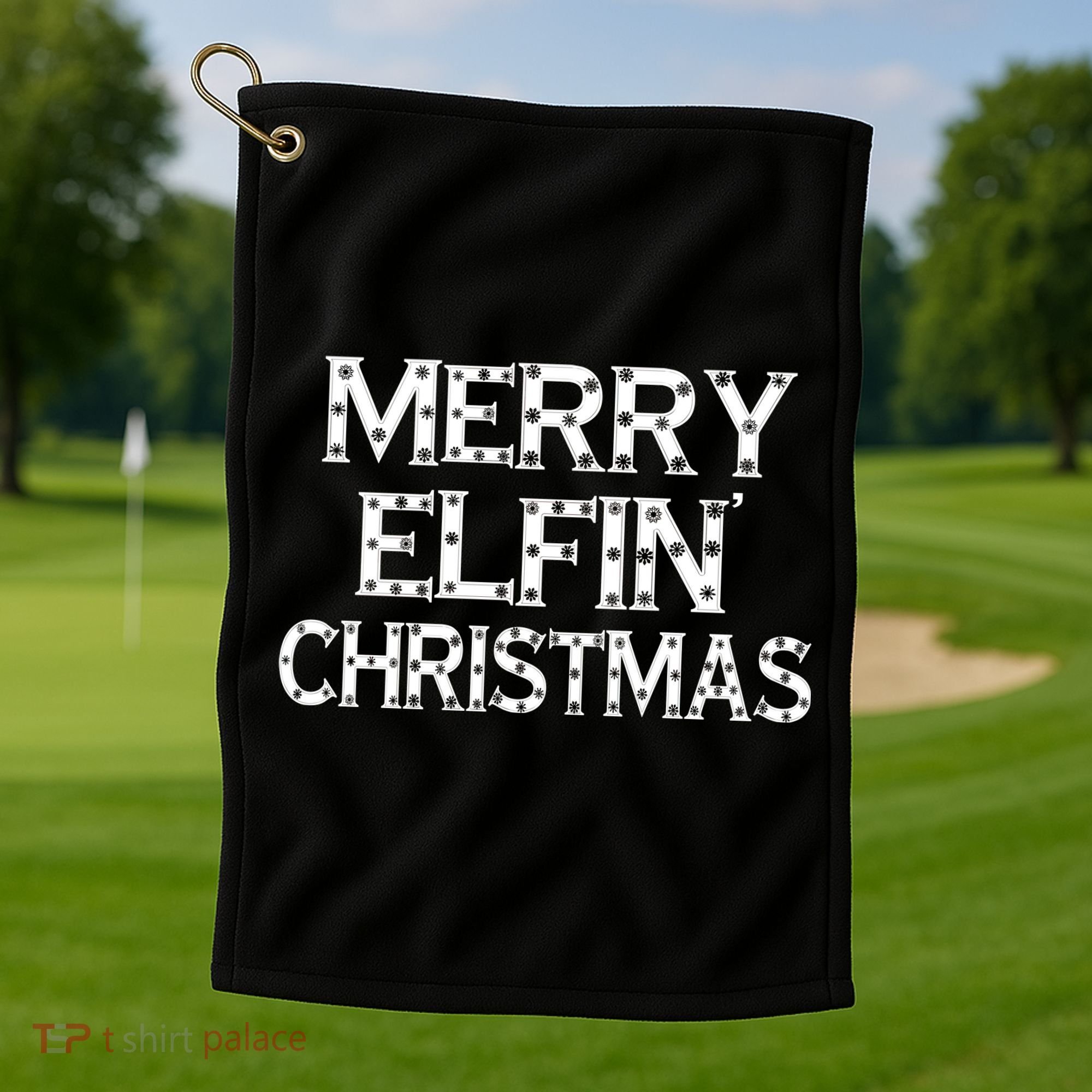 Merry Elfin' Christmas Golf Towel