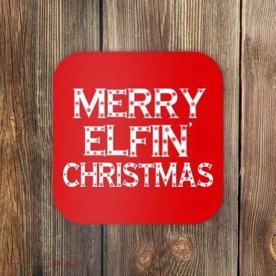 Merry Elfin' Christmas Coaster
