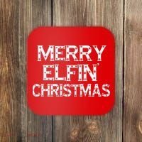 Merry Elfin' Christmas Coaster thumb 0