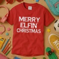 Merry Elfin' Christmas Kids T-Shirt thumb 3